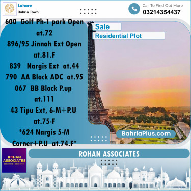 Residential Plot for Sale in Golf Phase 1 -  Bahria Town, Lahore - (BP-166832)
