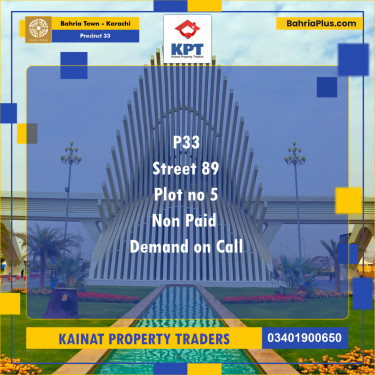 Residential Plot for Sale in Precinct 33 -  Bahria Town, Karachi - (BP-166855)