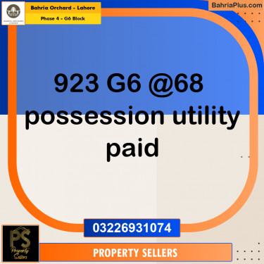 Residential Plot for Sale in Phase 4 - G6 Block -  Bahria Orchard, Lahore - (BP-166935)