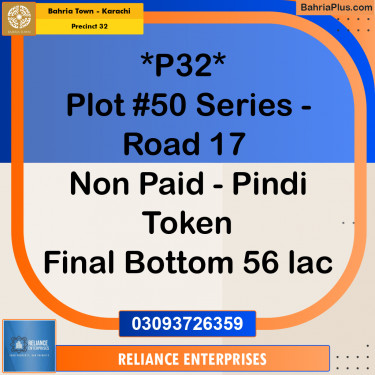 250 Sq. Yards Residential Plot for Sale in Precinct 32 -  Bahria Town, Karachi - (BP-166936)