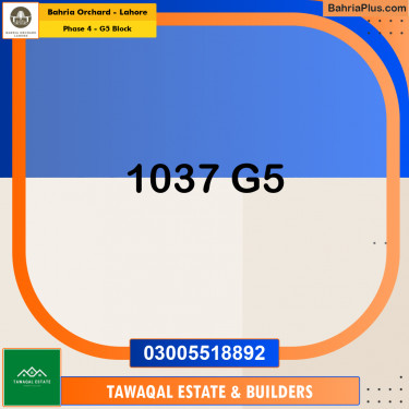 Residential Plot for Sale in Phase 4 - G5 Block -  Bahria Orchard, Lahore - (BP-166992)