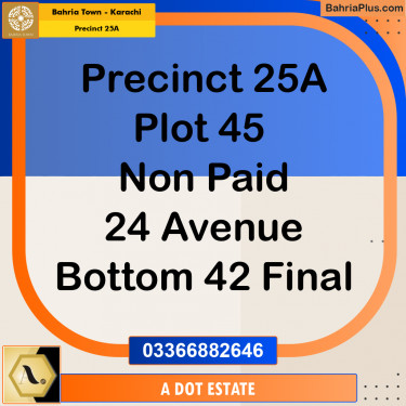 125 Sq. Yards Residential Plot for Sale in Precinct 25A -  Bahria Town, Karachi - (BP-167074)
