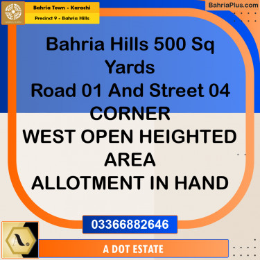 500 Sq. Yards Residential Plot for Sale in Precinct 9 - Bahria Hills -  Bahria Town, Karachi - (BP-167082)