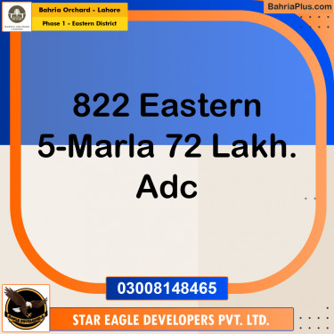 Residential Plot for Sale in Phase 1 - Eastern District -  Bahria Orchard, Lahore - (BP-167128)