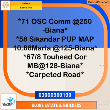 Residential Plot for Sale in Overseas C Commercial -  Bahria Town, Lahore - (BP-167142)