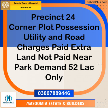 125 Sq. Yards Residential Plot for Sale in Precinct 24 -  Bahria Town, Karachi - (BP-167200)
