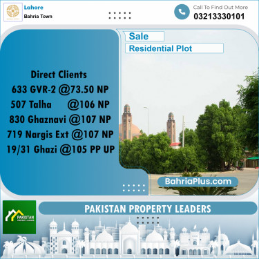 Residential Plot for Sale in Golf Phase 2 -  Bahria Town, Lahore - (BP-167222)