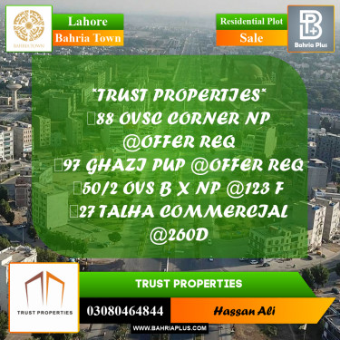 Residential Plot for Sale in Overseas C -  Bahria Town, Lahore - (BP-167333)