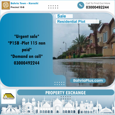 125 Sq. Yards Residential Plot for Sale in Precinct 15-B -  Bahria Town, Karachi - (BP-167377)