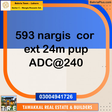 Residential Plot for Sale in Sector C - Nargis/Hussain Ext. -  Bahria Town, Lahore - (BP-167423)