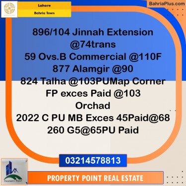 Residential Plot for Sale in Sector E - Jinnah Ext. Block -  Bahria Town, Lahore - (BP-167443)