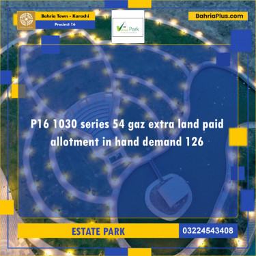 250 Sq. Yards Residential Plot for Sale in Precinct 16 -  Bahria Town, Karachi - (BP-167478)