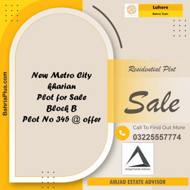 Residential Plot for Sale in Sector B - Ali Block -  Bahria Town, Lahore - (BP-167481)