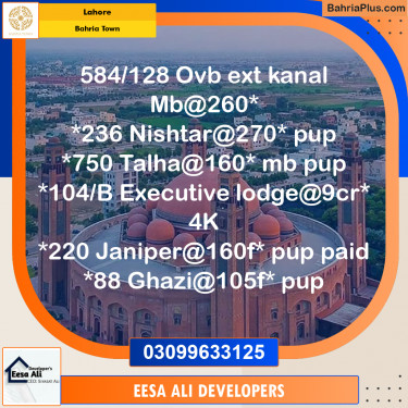 Residential Plot for Sale in Overseas B Ext -  Bahria Town, Lahore - (BP-167499)