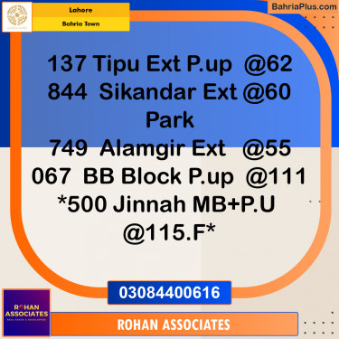 Residential Plot for Sale in Sector F - Alamgir Block -  Bahria Town, Lahore - (BP-167546)