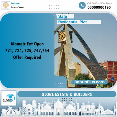 Residential Plot for Sale in Sector F - Alamgir Block -  Bahria Town, Lahore - (BP-167560)