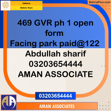 Residential Plot for Sale in Golf Phase 1 -  Bahria Town, Lahore - (BP-167582)