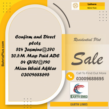 Residential Plot for Sale in Sector C - Jasmine Block -  Bahria Town, Lahore - (BP-167630)