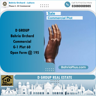 Commercial Plot for Sale in Phase 4 - G1 Commercial -  Bahria Orchard, Lahore - (BP-167694)