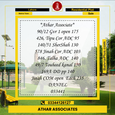 Residential Plot for Sale in Golf Phase 1 -  Bahria Town, Lahore - (BP-167721)