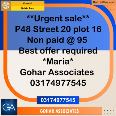 Residential Plot for Sale in Precinct 48 -  Bahria Town, Karachi - (BP-167733)