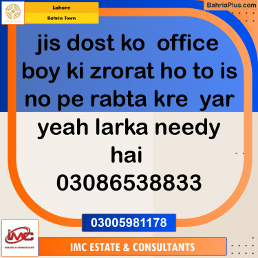 Residential Plot for Sale in Bahria Town, Lahore - (BP-167741)