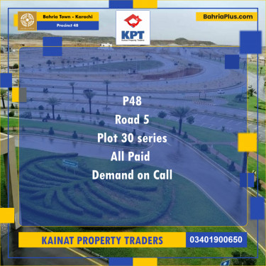 Residential Plot for Sale in Precinct 48 -  Bahria Town, Karachi - (BP-167744)