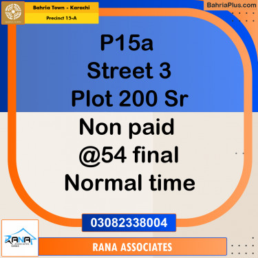 125 Sq. Yards Residential Plot for Sale in Precinct 15-A -  Bahria Town, Karachi - (BP-167781)