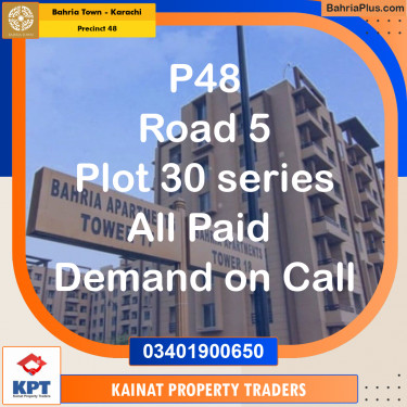 Residential Plot for Sale in Precinct 48 -  Bahria Town, Karachi - (BP-167945)