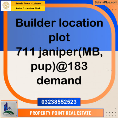 Residential Plot for Sale in Sector C - Janiper Block -  Bahria Town, Lahore - (BP-167986)