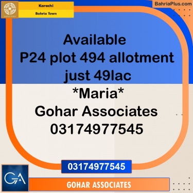 125 Sq. Yards Residential Plot for Sale in Precinct 24 -  Bahria Town, Karachi - (BP-168087)