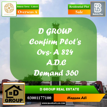 Residential Plot for Sale in Overseas A -  Bahria Town, Lahore - (BP-168111)