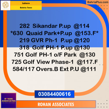 Residential Plot for Sale in Golf Phase 1 -  Bahria Town, Lahore - (BP-168127)