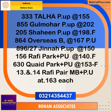 Residential Plot for Sale in Sector F - Talha Block -  Bahria Town, Lahore - (BP-168140)