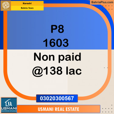 250 Sq. Yards Residential Plot for Sale in Precinct 8 -  Bahria Town, Karachi - (BP-168152)