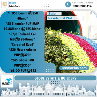 Residential Plot for Sale in Overseas C Commercial -  Bahria Town, Lahore - (BP-168177)
