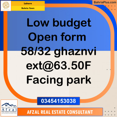 Residential Plot for Sale in Sector F - Ghaznavi Ext. Block -  Bahria Town, Lahore - (BP-168224)