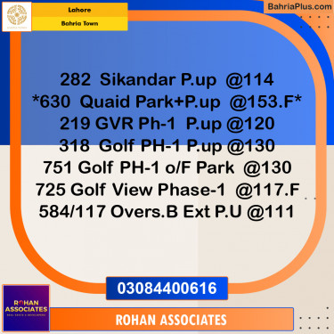 Residential Plot for Sale in Golf Phase 1 -  Bahria Town, Lahore - (BP-168226)