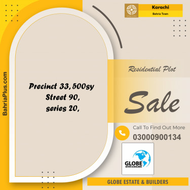 Residential Plot for Sale in Precinct 33 -  Bahria Town, Karachi - (BP-168249)
