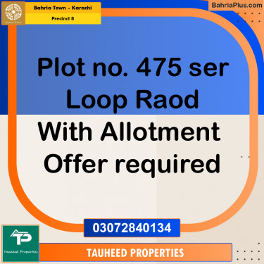 250 Sq. Yards Residential Plot for Sale in Precinct 8 -  Bahria Town, Karachi - (BP-168351)