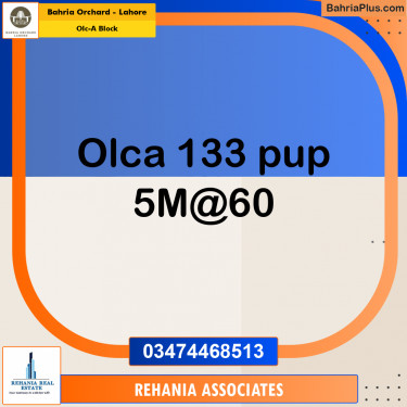 Residential Plot for Sale in OLC-A Block -  Bahria Orchard, Lahore - (BP-168441)