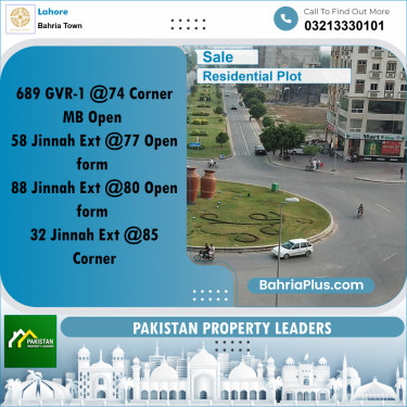 Residential Plot for Sale in Golf Phase 1 -  Bahria Town, Lahore - (BP-168451)