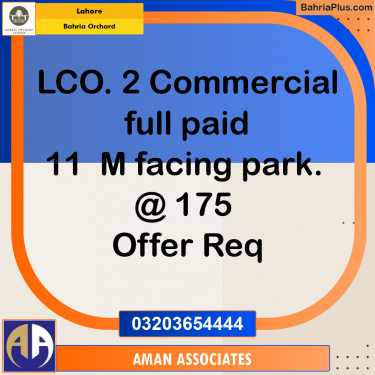 Commercial Plot for Sale in Bahria Orchard, Lahore - (BP-168526)