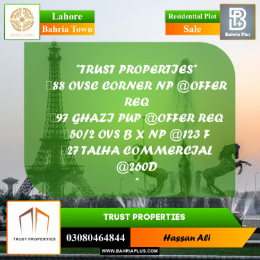Residential Plot for Sale in Overseas C -  Bahria Town, Lahore - (BP-168528)