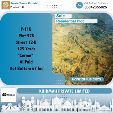 Residential Plot for Sale in Precinct 11-B -  Bahria Town, Karachi - (BP-168575)