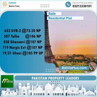 Residential Plot for Sale in Golf Phase 2 -  Bahria Town, Lahore - (BP-168668)