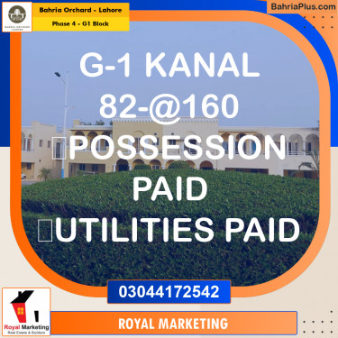 Residential Plot for Sale in Phase 4 - G1 Block -  Bahria Orchard, Lahore - (BP-168698)
