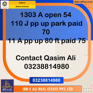 Residential Plot for Sale in Bahria Orchard, Lahore - (BP-168701)