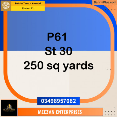 125 Sq. Yards Residential Plot for Sale in Precinct 61 -  Bahria Town, Karachi - (BP-168712)