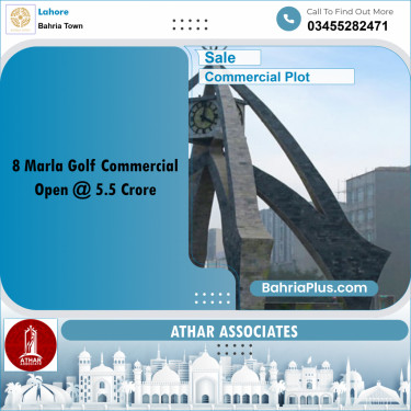 Commercial Plot for Sale in Golf Phase 1 -  Bahria Town, Lahore - (BP-168754)